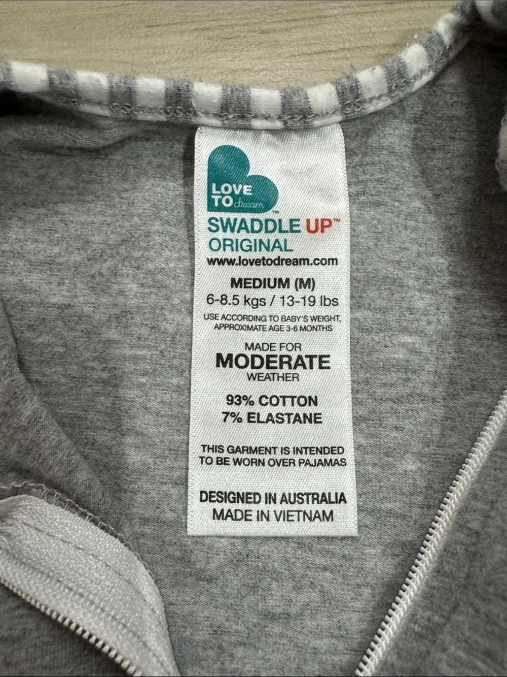 Love to Dream Grey Swaddle Up Original - Medium